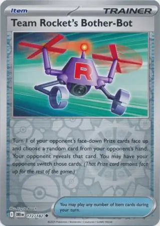 Team Rocket's Bother Bot 172/182 (SV10: Destined Rivals)  - Reverse Holofoil