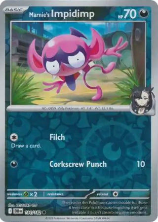 Marnie's Impidimp 134/182 (SV10: Destined Rivals)  - Reverse Holofoil