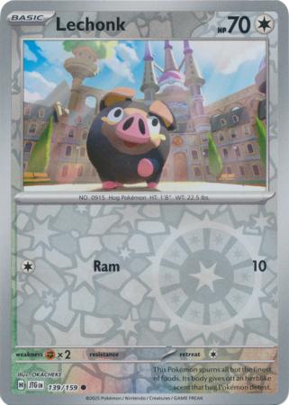 Lechonk 139/159 (SV09: Journey Together)  - Reverse Holofoil