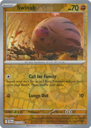 Swinub 077/159 (SV09: Journey Together)  - Reverse Holofoil