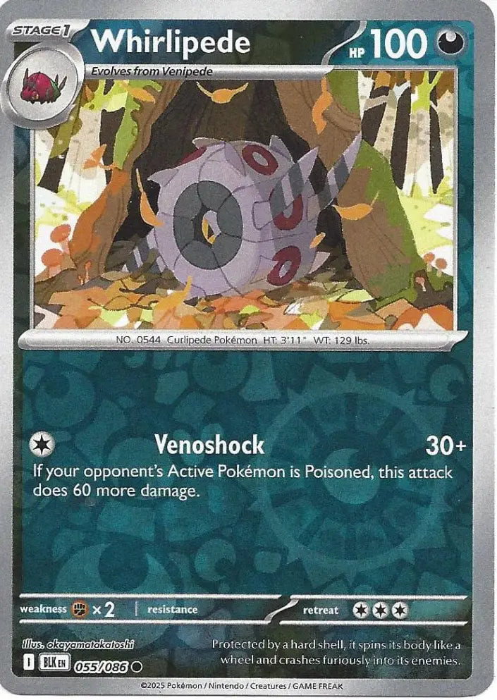 Whirlipede 055/086 (SV: Black Bolt)  - Reverse Holofoil