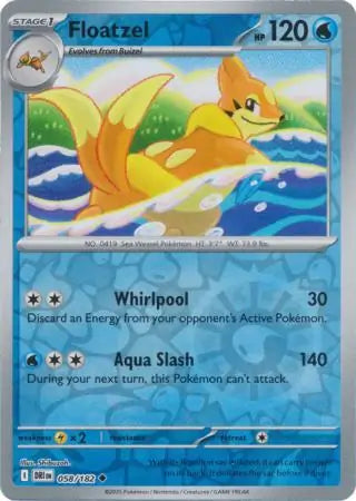 Floatzel 058/182 (SV10: Destined Rivals)  - Reverse Holofoil