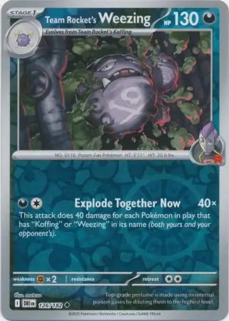 Team Rocket's Weezing 126/182 (SV10: Destined Rivals)  - Reverse Holofoil