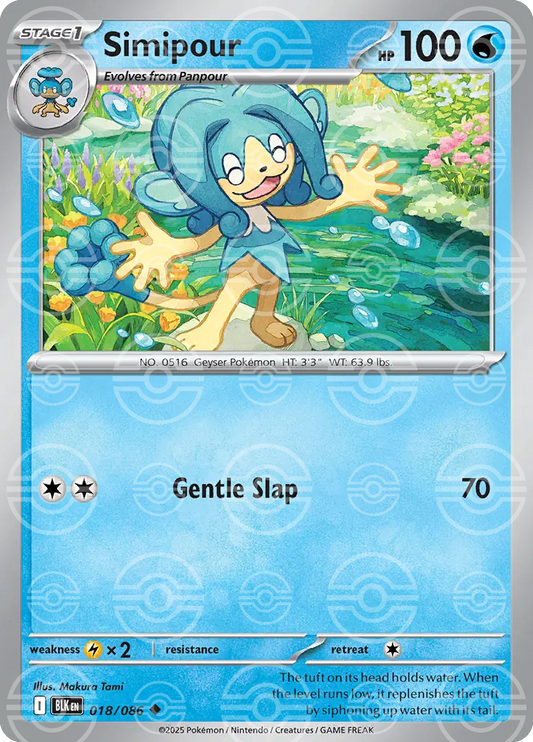 Simipour 018/086 (SV: Black Bolt)  - Poke Ball Holofoil