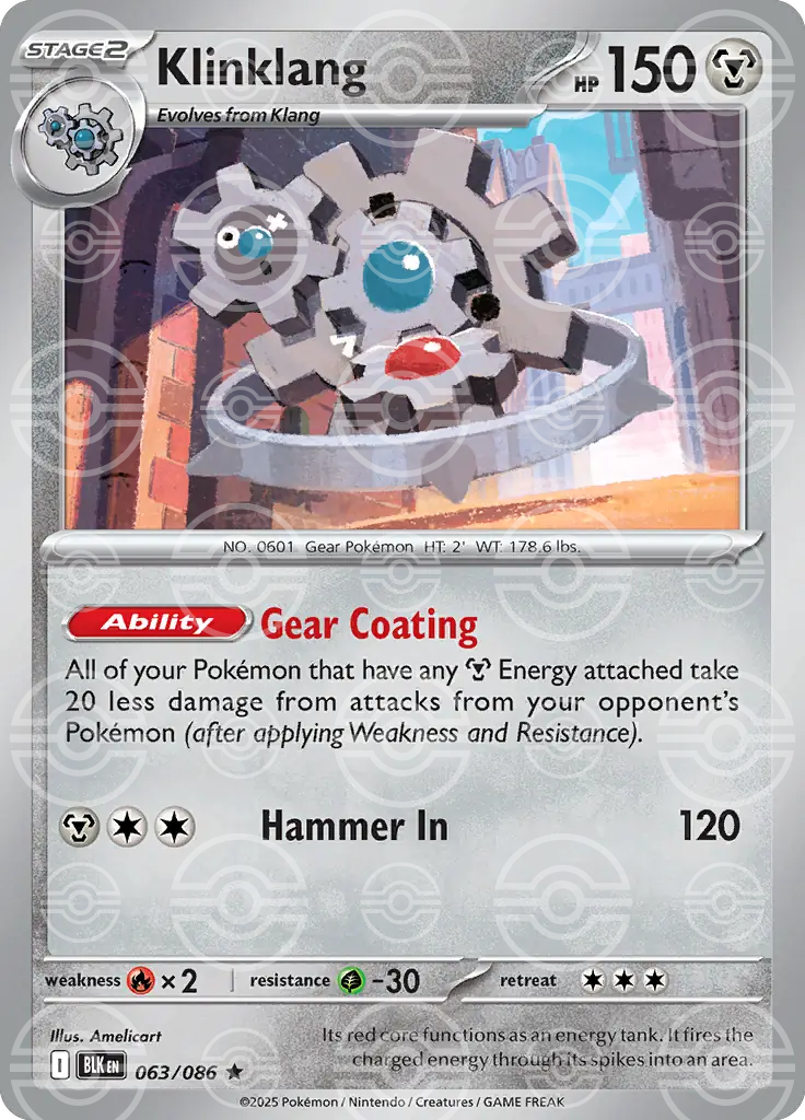 Klinklang 063/086 (SV: Black Bolt)  - Poke Ball Holofoil