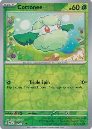 Cottonee 007/131 (SV: Prismatic Evolutions)  - Reverse Holofoil