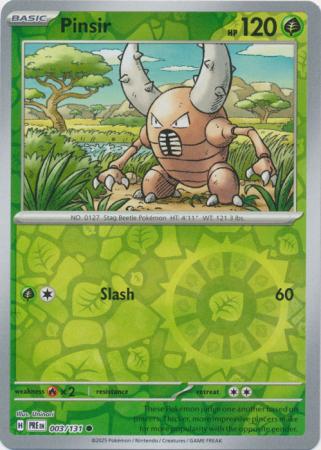 Pinsir 003/131 (SV: Prismatic Evolutions)  - Reverse Holofoil