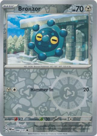 Bronzor 066/131 (SV: Prismatic Evolutions)  - Reverse Holofoil