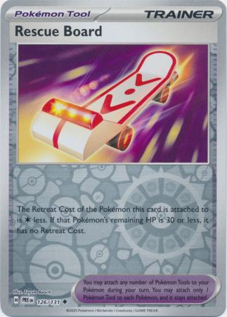 Rescue Board 126/131 (SV: Prismatic Evolutions)  - Reverse Holofoil