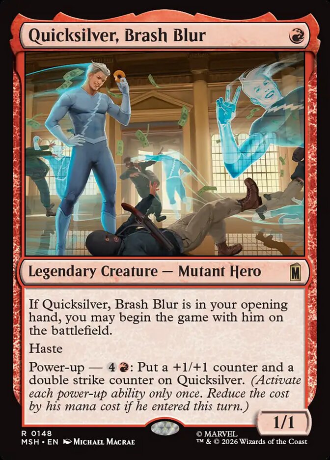 Quicksilver, Brash Blur 148/303 (Marvel Super Heroes) 