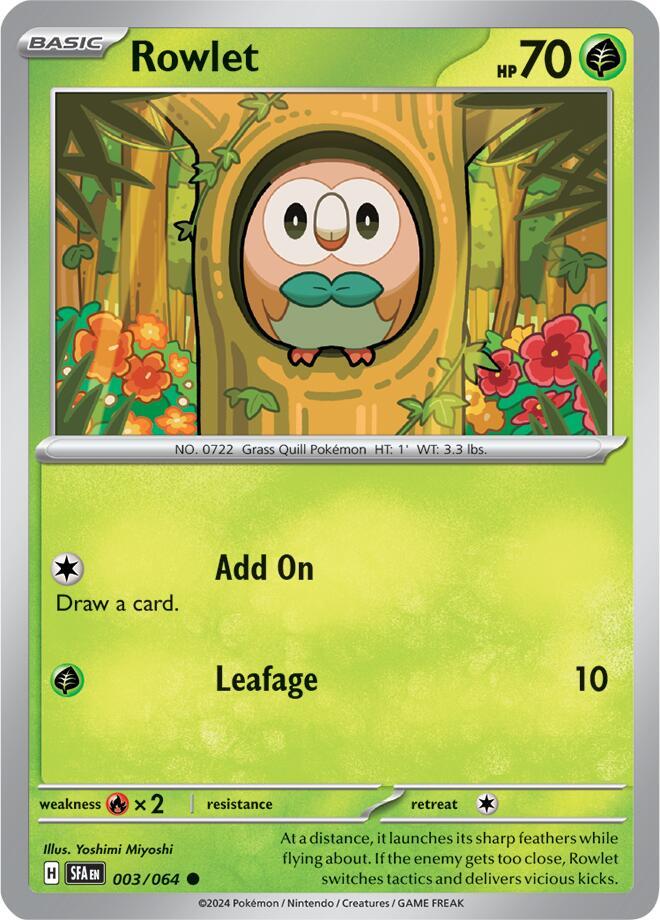 Rowlet 003/064 (SV: Shrouded Fable) 