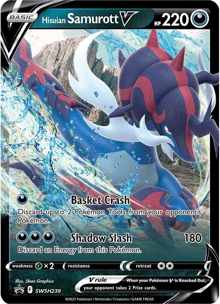 Hisuian Samurott V SWSH239 (SWSH: Sword & Shield Promo Cards)  - Holofoil
