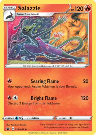 Salazzle 028/202  SWSH01 Sword & Shield Base Set - Uncommon