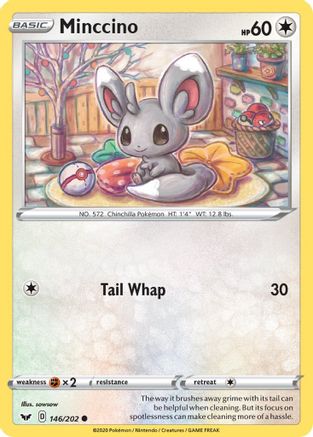 Minccino (146) 146/202  SWSH01 Sword & Shield Base Set - Common