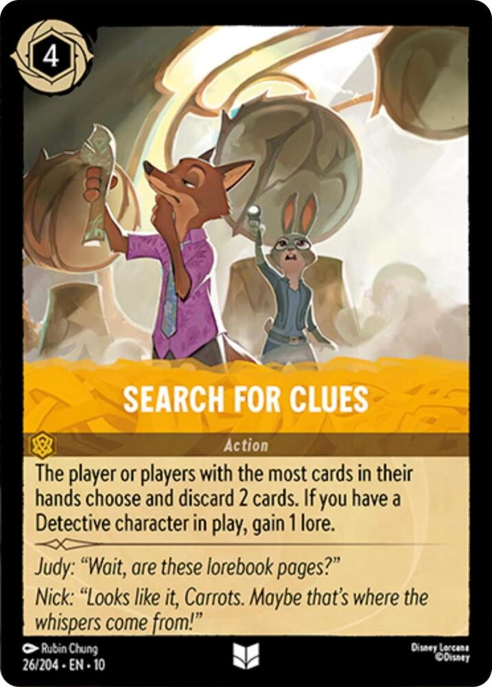 Search For Clues 26/204 (Whispers in the Well)  - Cold Foil