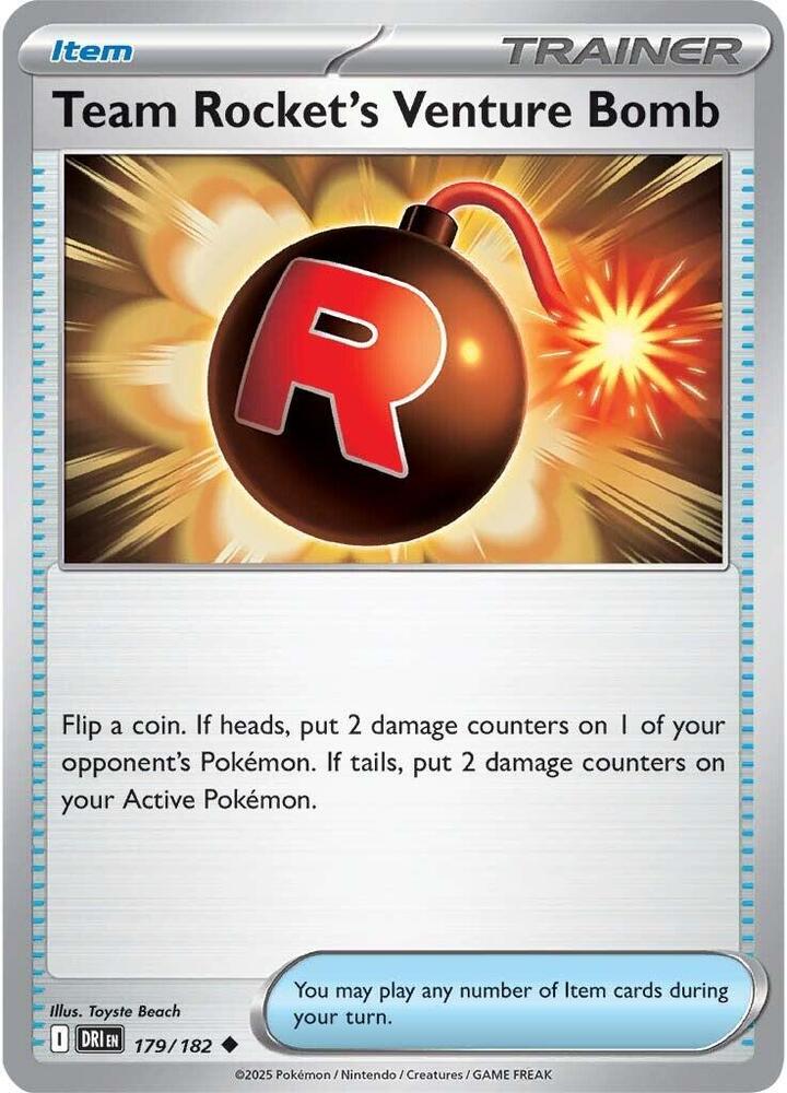 Team Rocket's Venture Bomb 179/182 (SV10: Destined Rivals) 