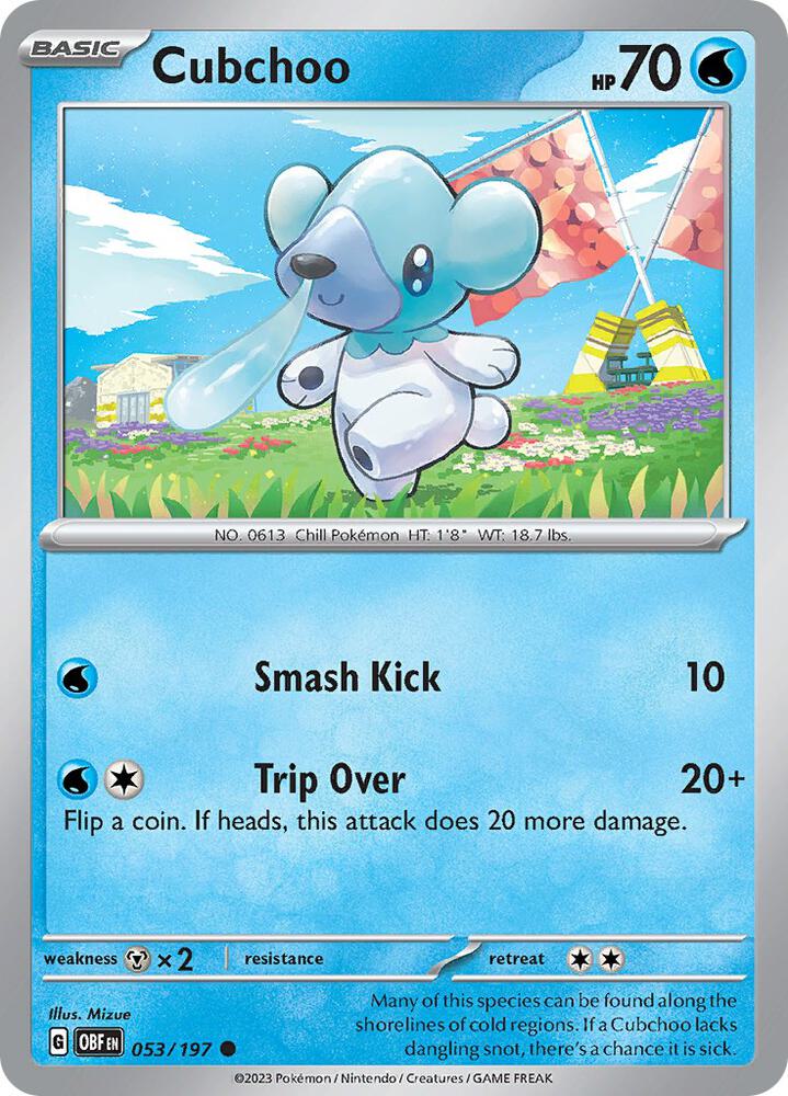 Cubchoo 053/197 (SV03: Obsidian Flames) 