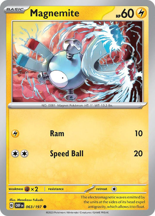 Magnemite 063/197 (SV03: Obsidian Flames) 