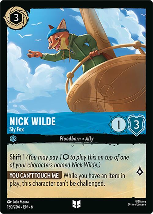 Nick Wilde, Sly Fox 150/204 (Azurite Sea)  - Cold Foil