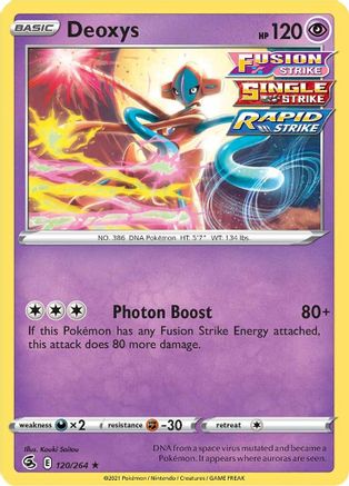 Deoxys 120/264  - Reverse Holofoil SWSH08 Fusion Strike - Holo Rare