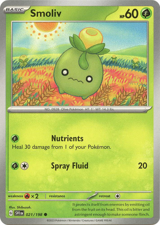 Smoliv 021/198 (SV01: Scarlet & Violet Base Set) 