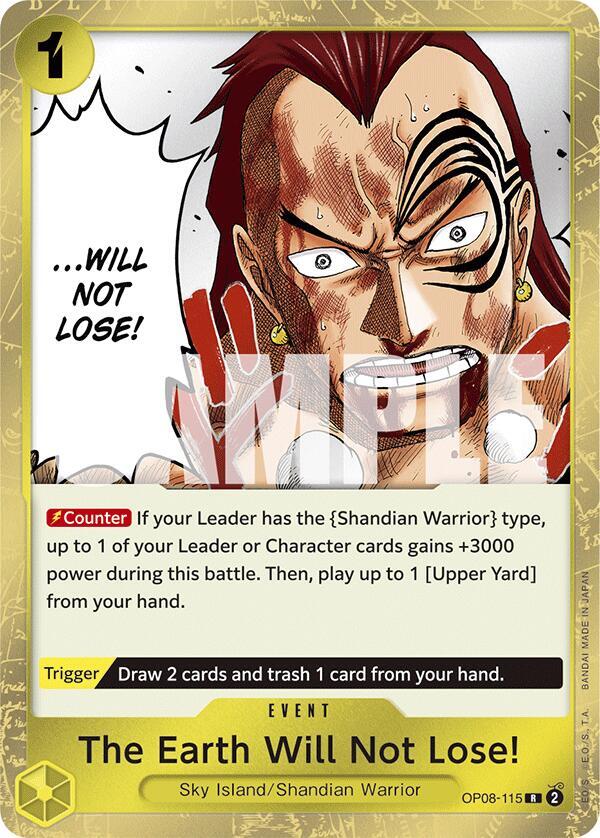 The Earth Will Not Lose OP08-115 (Two Legends)  - Foil