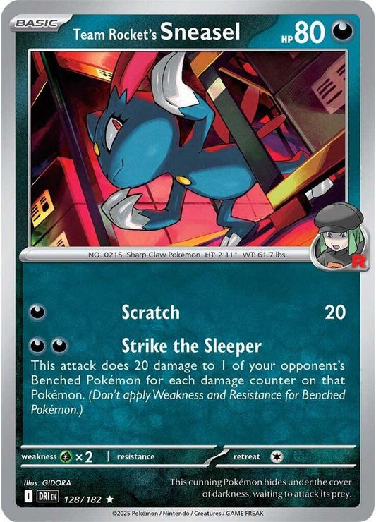 Team Rocket's Sneasel 128/182 (SV10: Destined Rivals)  - Holofoil