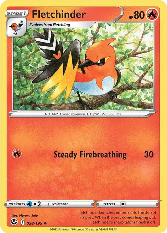 Fletchinder 028/195 (SWSH12: Silver Tempest) 