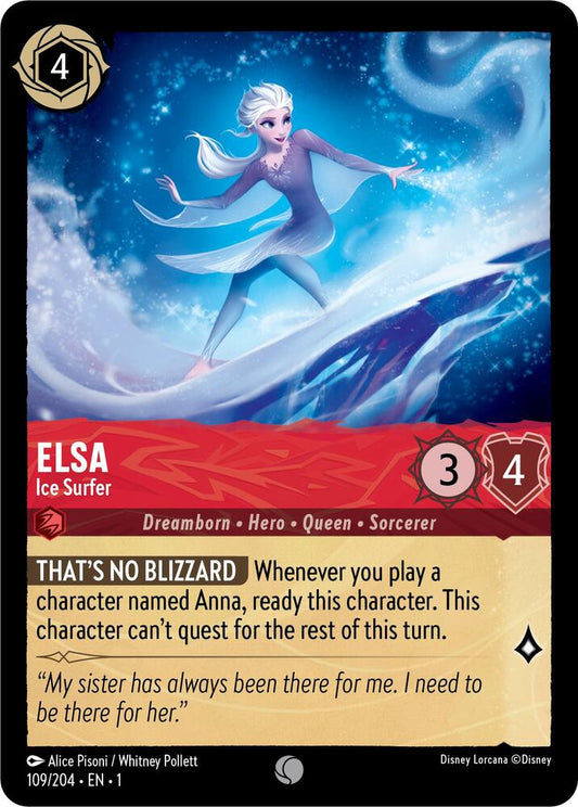 Elsa, Ice Surfer 109/204 (The First Chapter)  - Cold Foil