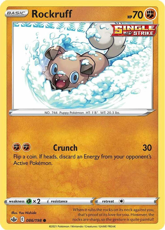 Rockruff 086/198 (SWSH06: Chilling Reign) 