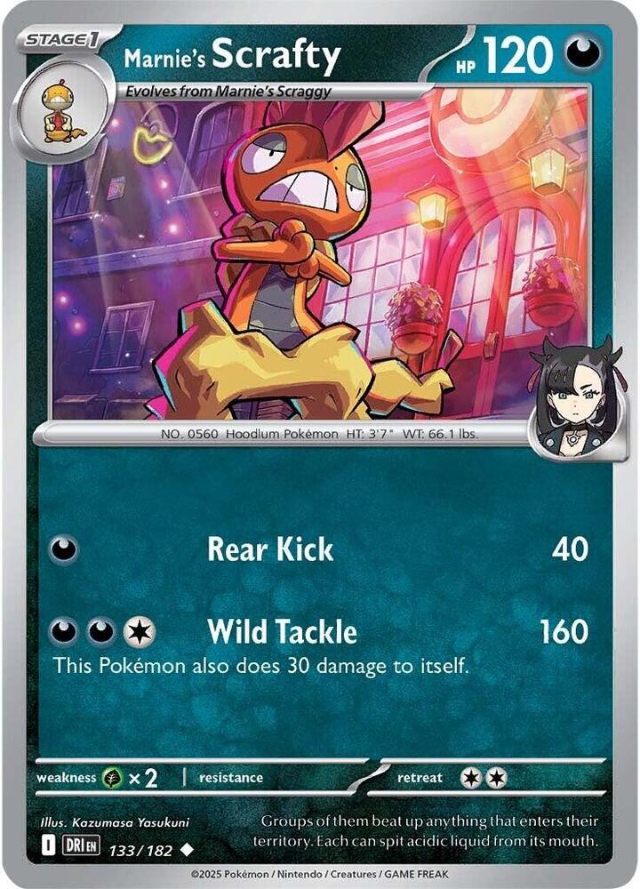 Marnie's Scrafty 133/182 (SV10: Destined Rivals) 