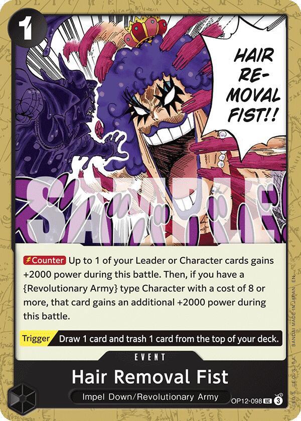 Hair Removal Fist OP12-098 (Legacy of the Master) 