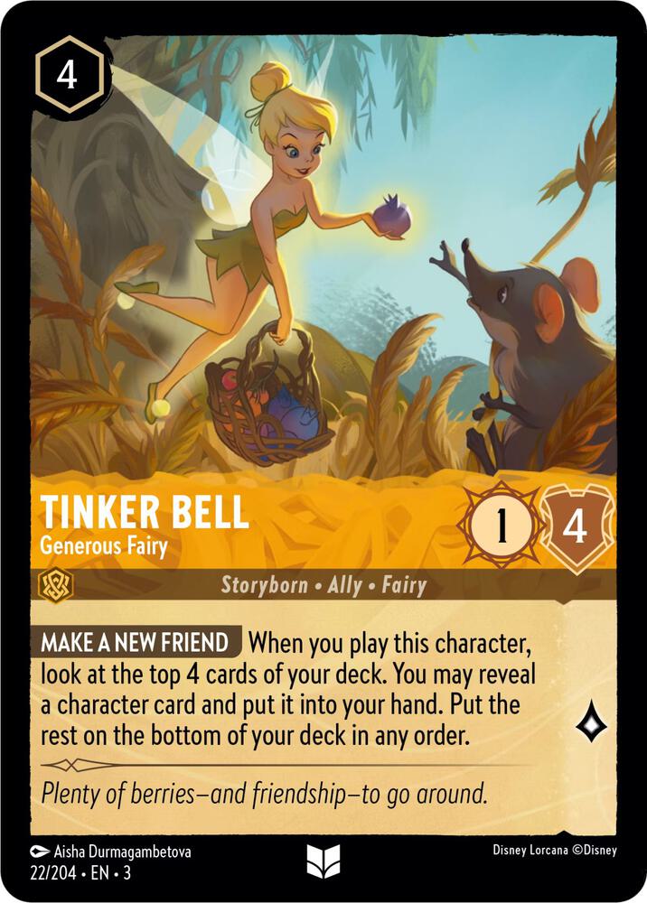 Tinker Bell, Generous Fairy 22/204 (Into the Inklands) 