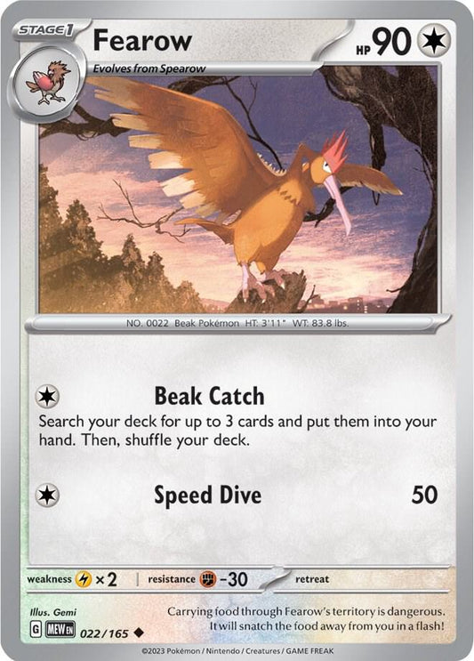 Fearow 022/165 (SV: Scarlet & Violet 151) 
