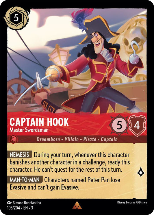 Captain Hook Master Swordsman 105/204 (Into the Inklands) 