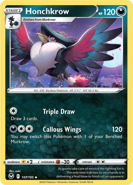 Honchkrow 107/195 (SWSH12: Silver Tempest) 