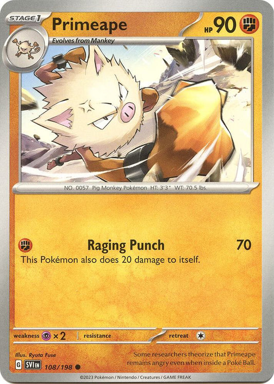 Primeape 108/198 (SV01: Scarlet & Violet Base Set) 