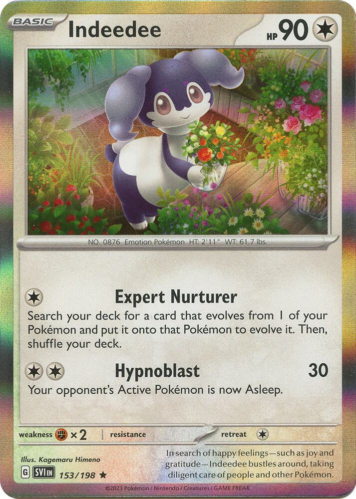 Indeedee 153/198 (SV01: Scarlet & Violet Base Set)  - Holofoil