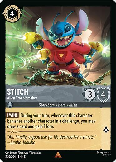 Stitch, Alien Troublemaker 200/204 (Reign of Jafar)  - Cold Foil