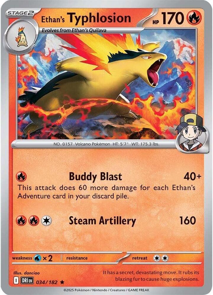 Ethan's Typhlosion 034/182 (SV10: Destined Rivals)  - Holofoil