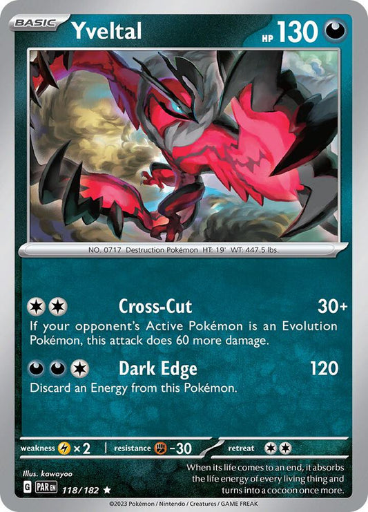 Yveltal 118/182 (SV04: Paradox Rift)  - Holofoil