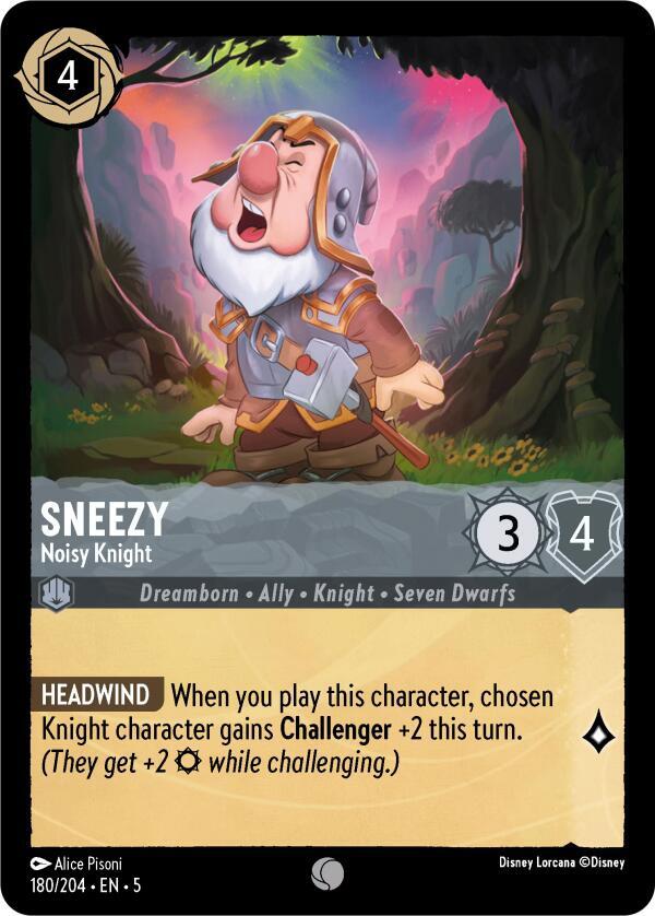 Sneezy, Noisy Knight 180/204 (Shimmering Skies)  - Cold Foil