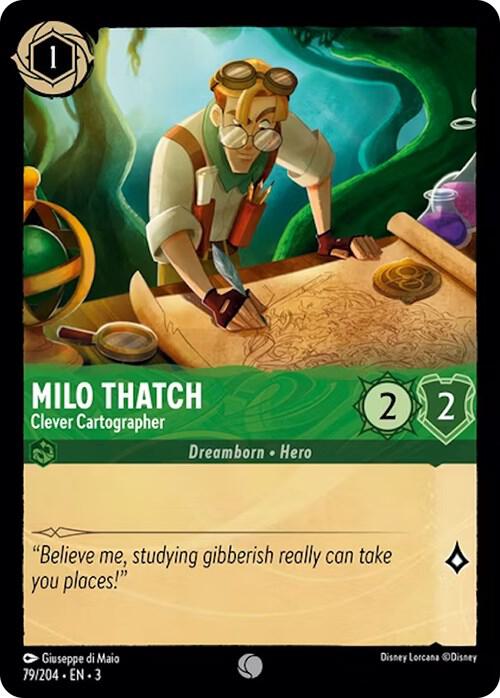 Milo Thatch, Clever Cartographer 79/204 (Into the Inklands)  - Cold Foil