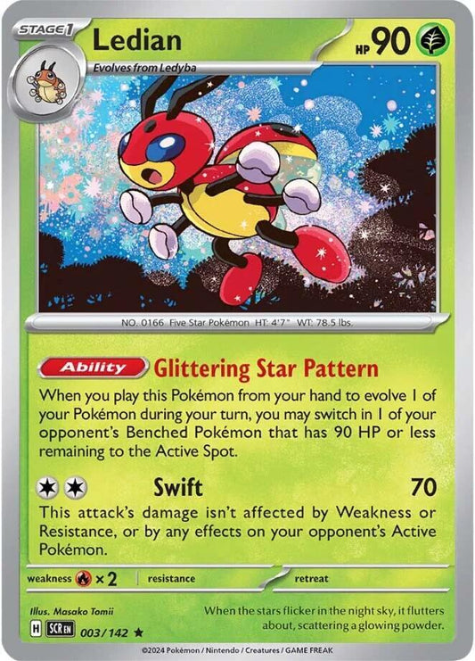 Ledian 003/142 (SV07: Stellar Crown)  - Holofoil