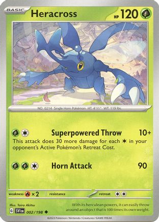 Heracross 002/198  SV01 Scarlet & Violet Base Set - Uncommon