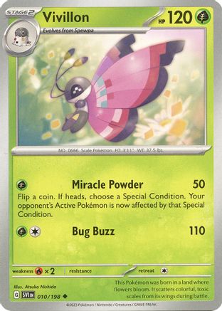 Vivillon 010/198  SV01 Scarlet & Violet Base Set - Uncommon