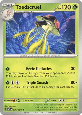 Toedscruel 026/198  SV01 Scarlet & Violet Base Set - Uncommon