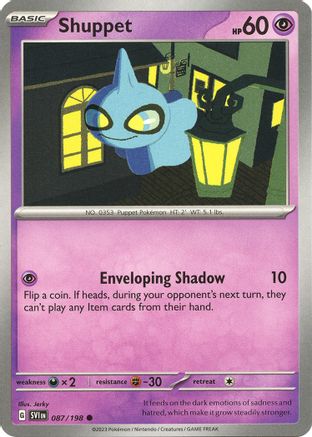 Shuppet 087/198  SV01 Scarlet & Violet Base Set - Common