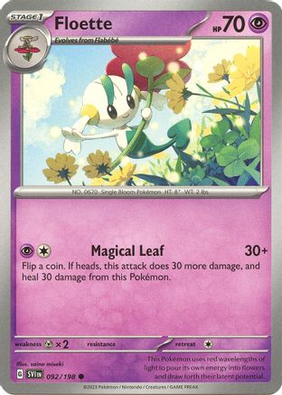 Floette 092/198  - Reverse Holofoil SV01 Scarlet & Violet Base Set - Common