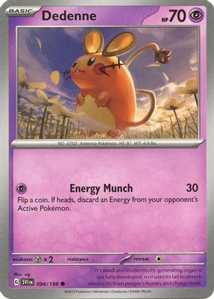 Dedenne 094/198  - Reverse Holofoil SV01 Scarlet & Violet Base Set - Common